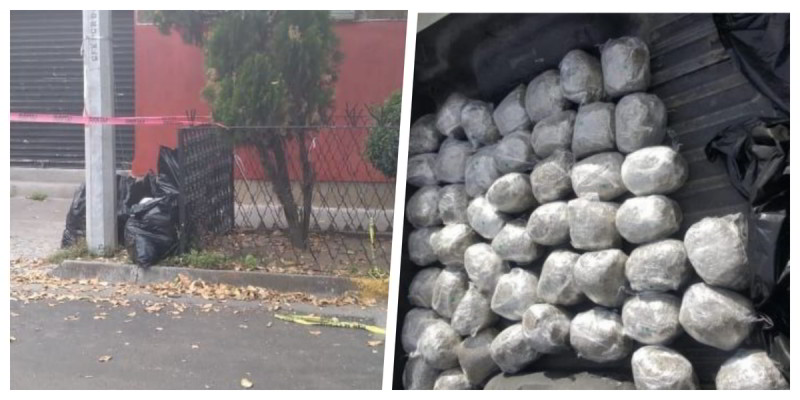 Foto: Cortesía Dejan ‘olvidados’ casi 50 kilos de marihuana en la calle de Guadalajara