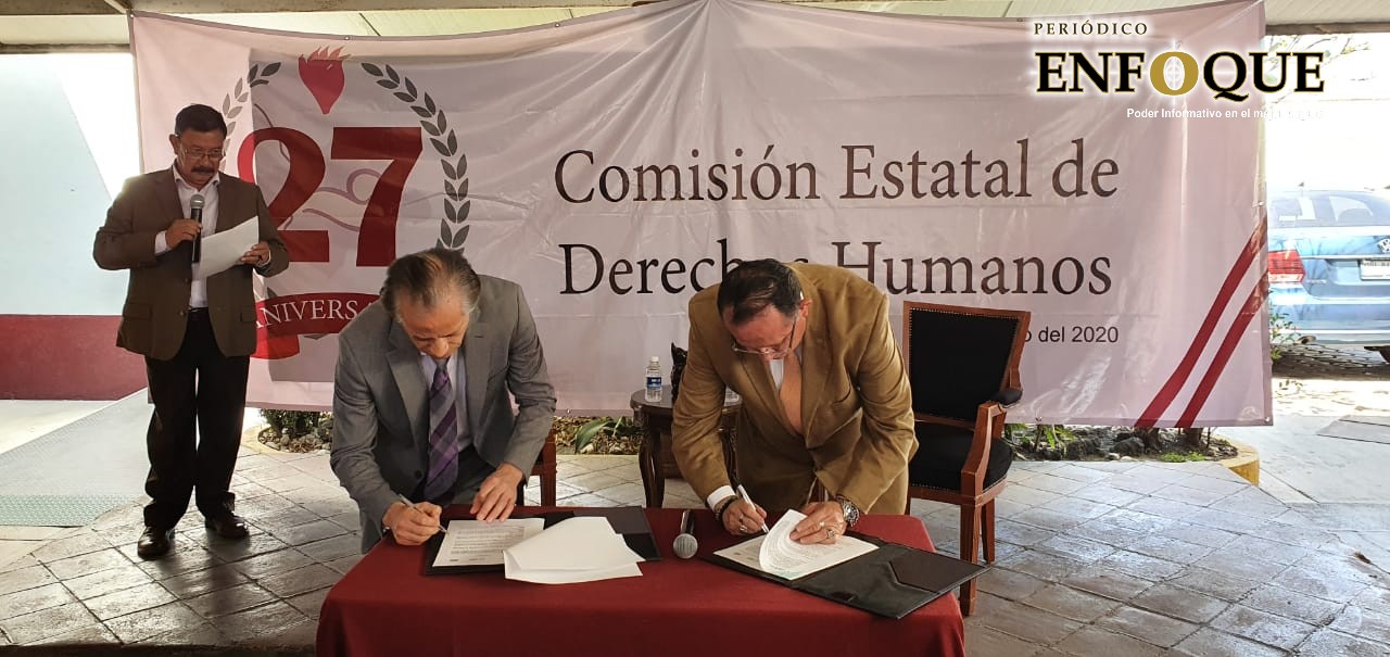 Foto: Rommel Pichardo Signan convenio CEDH e ITAES para canalizar servicios médicos de calidad y bajos costos