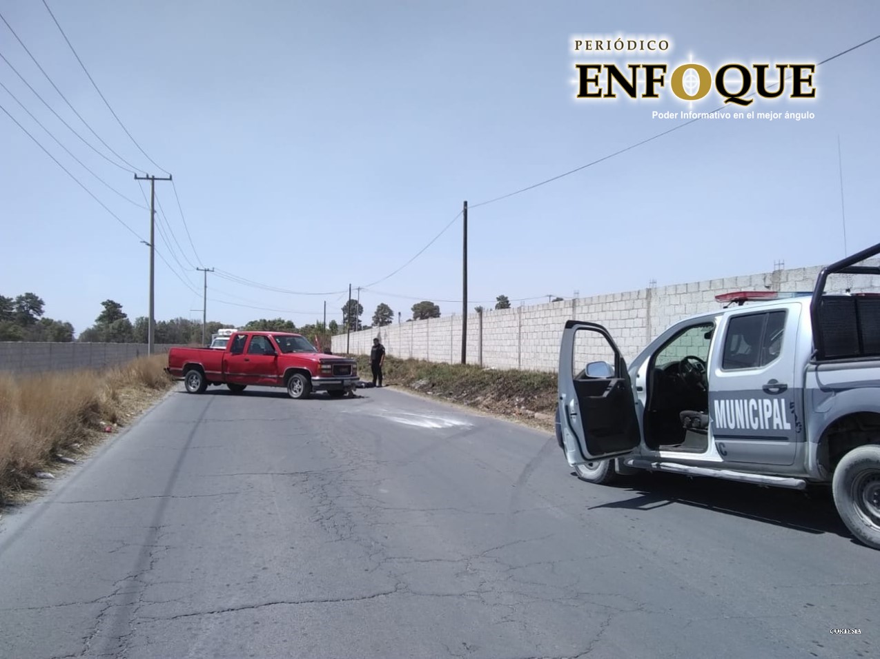 Foto: Cortesía Tras persecución, policía de Amozoc frustra robo de camioneta