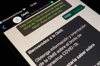 Foto: Cortesía OMS lanza servicio por WhatsApp para informarte sobre el coronavirus
