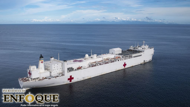 Foto: Cortesía El USNS comfort llegó a nueva york para aliviar la presión del coronavirus