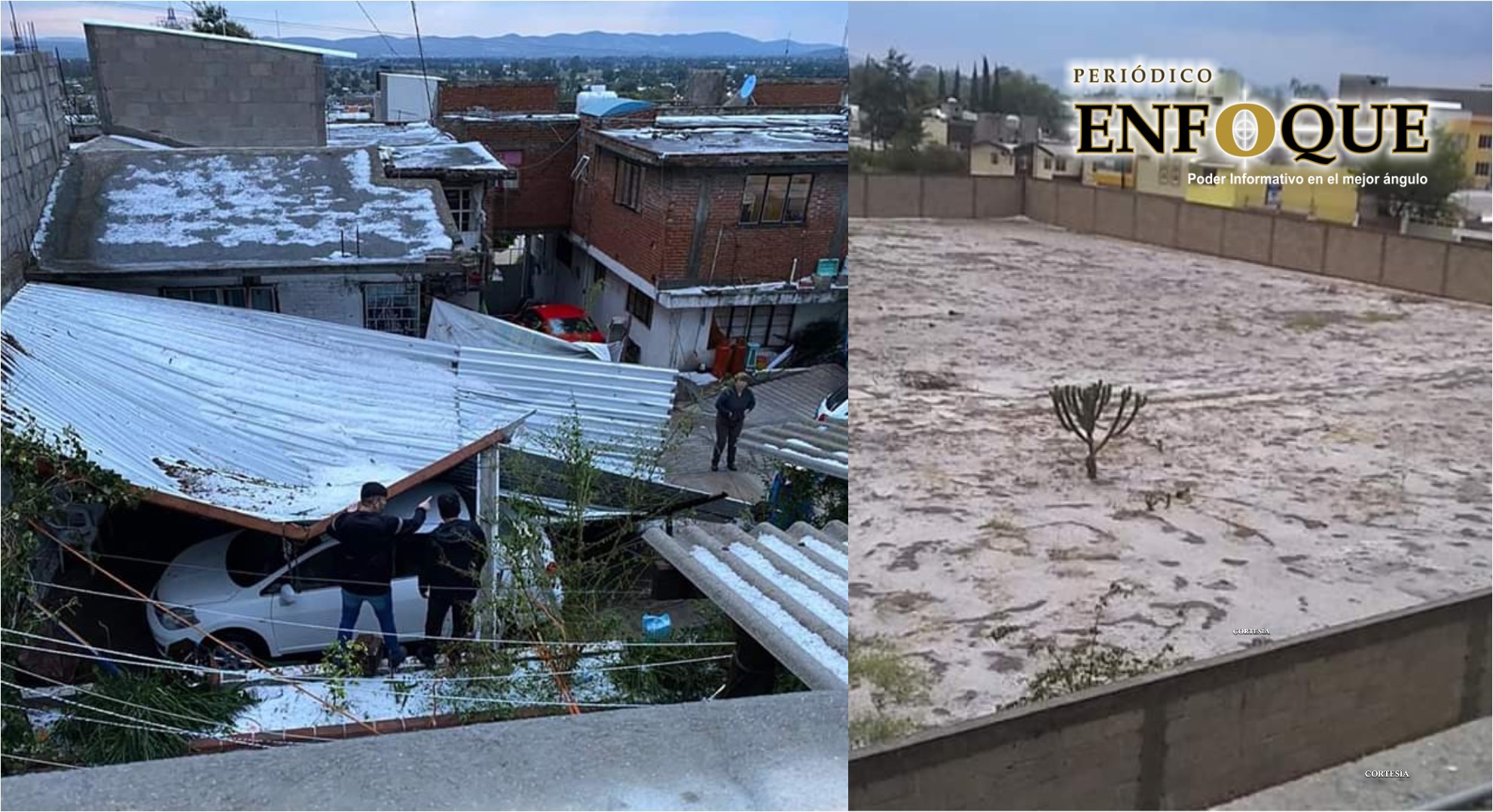 Foto: Cortesía Fuerte tromba de granizo sorprende a Tecamachalco