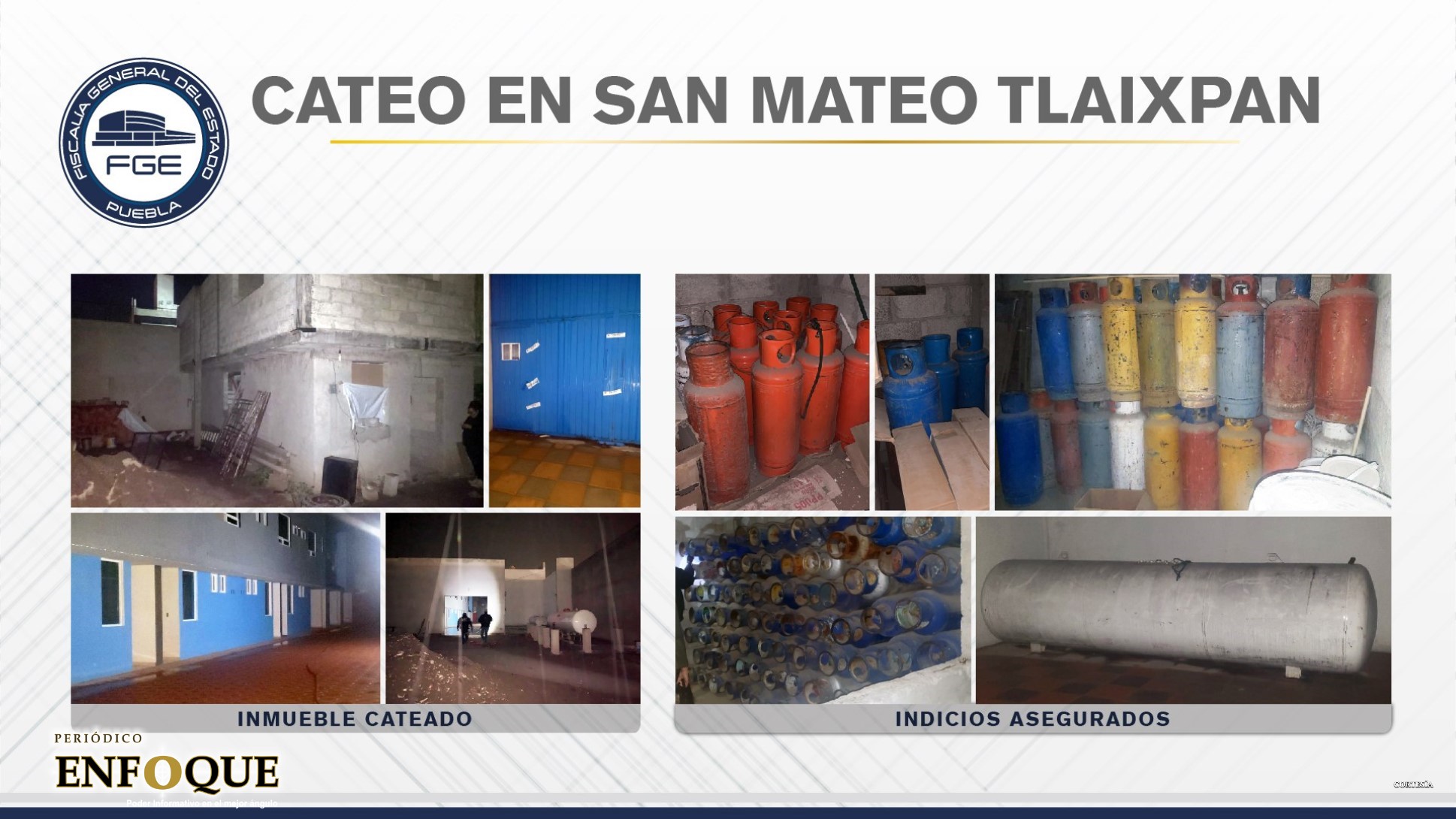 Foto: Cortesía Durante cateo recuperan 174 tanques de gas en Tecamachalco