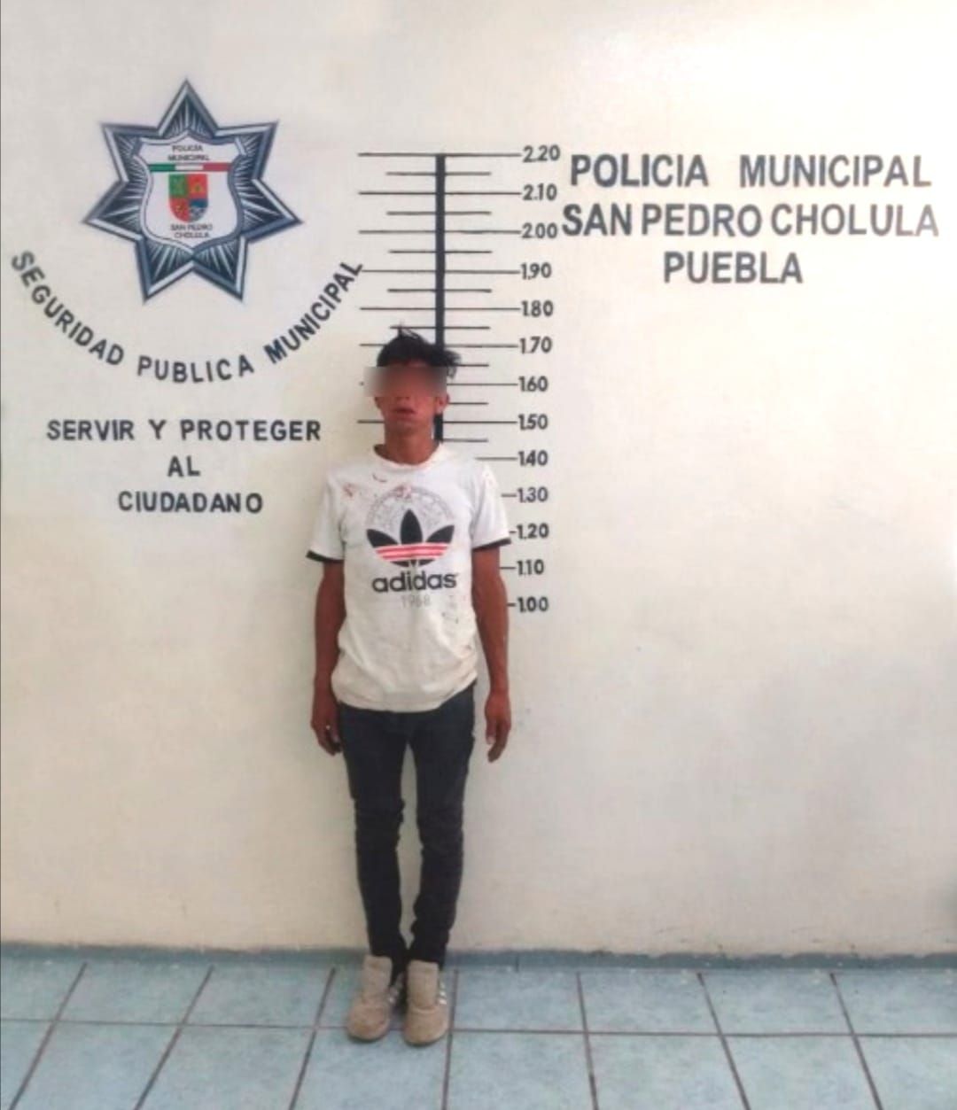 Foto: Cortesía Cae presunto ladrón de autopartes en Momoxpan por oportuna intervención de policías municipales