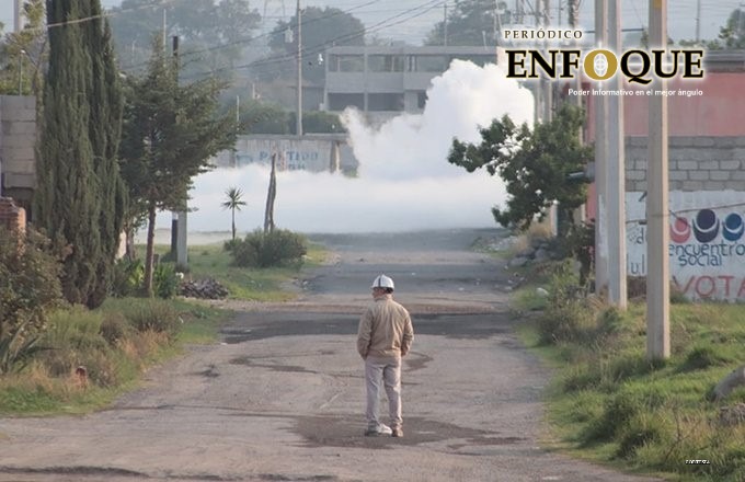 Foto: Cortesía Evacuan a vecinos de San Jacinto en Amozoc por fuga de gas