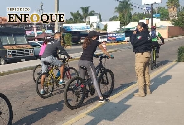 Foto: Omar Sànchez  Exhortan a ciclistas a que no acudan a ejercitarse al cerro Zapotecas en Cholula por Covid-19