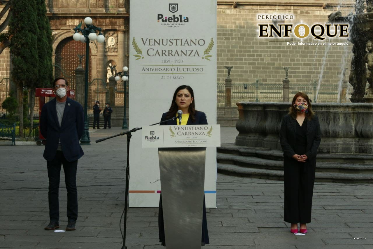 Foto: Cortesía Conmemora Claudia Rivera centenario luctuoso de Venustiano Carranza
