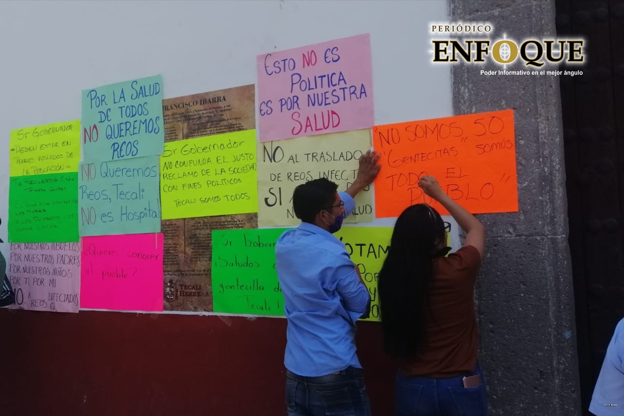 Foto: Cortesía Tras manifestación, cancelan traslado de reos con Covid a penal de Tecali