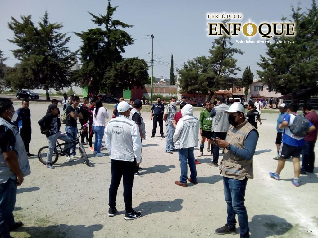 Foto: Cortesía Ante persistencia de ‘retas clandestinas’ soldaron entradas a canchas de fútbol