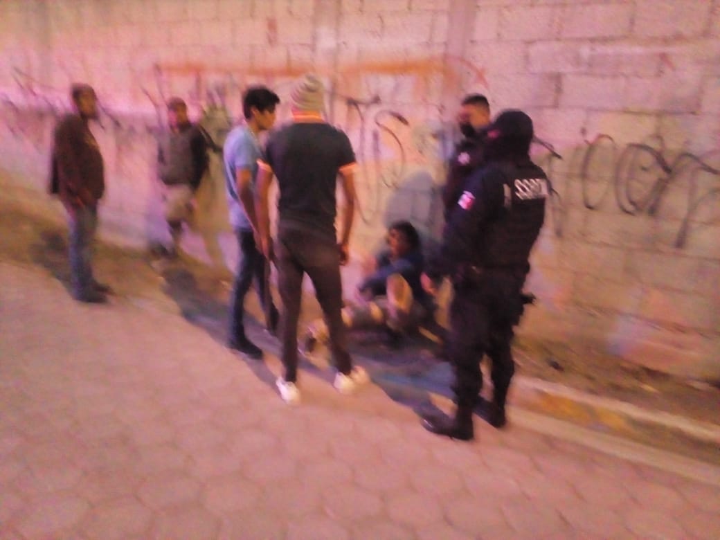 Foto: Cortesía SSPTM de San Andrés Cholula evita linchamiento en Tlaxcalancingo
