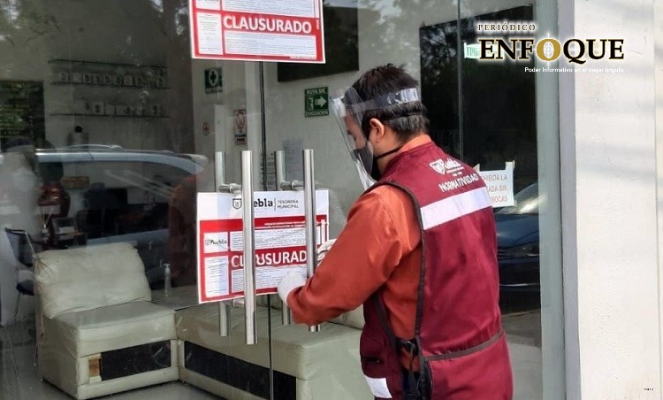 Foto: Cortesía 90 negocios han sido clausurados en Puebla por incumplir medidas sanitarias