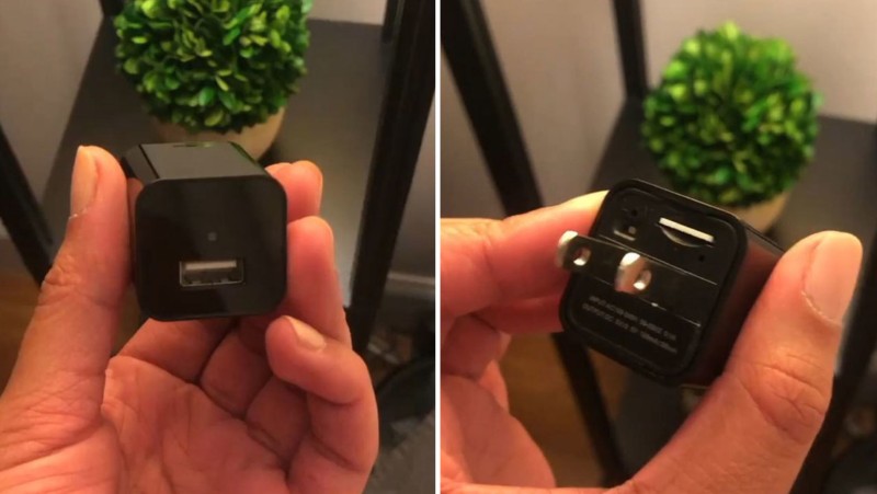 Foto: Cortesía Una modelo encuentra una cámara oculta en un cargador de teléfono en un Airbnb