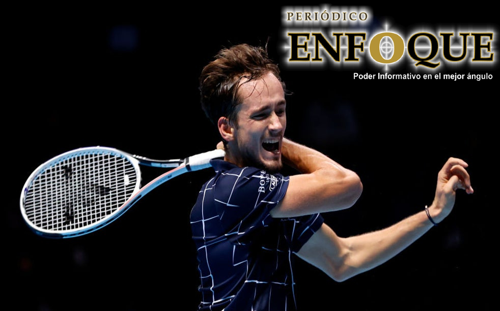 Foto: Cortesía Medvedev logra ganar con contundencia en su debut en el ATP Finals.