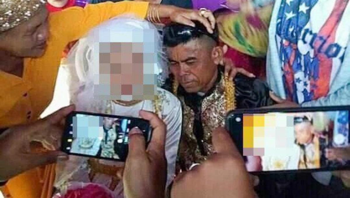 Foto: Cortesía Indigna boda de una niña de 13 años con un hombre de 48