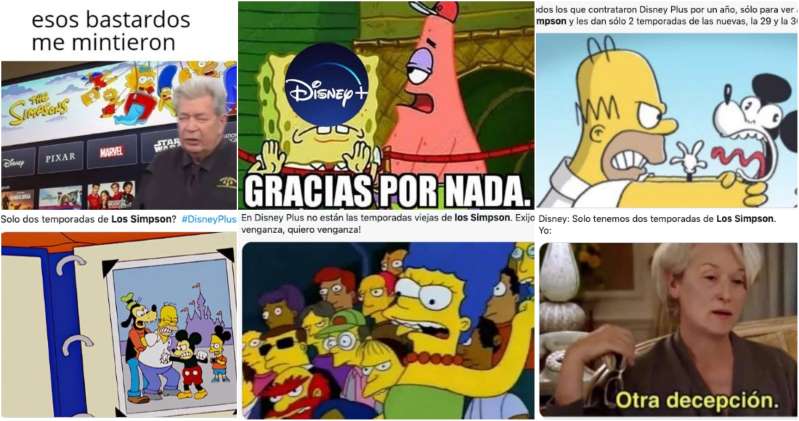 Foto: Cortesía Suscriptores exigen a Disney+ Latinoamérica las temporadas completas de Los Simpson con memes