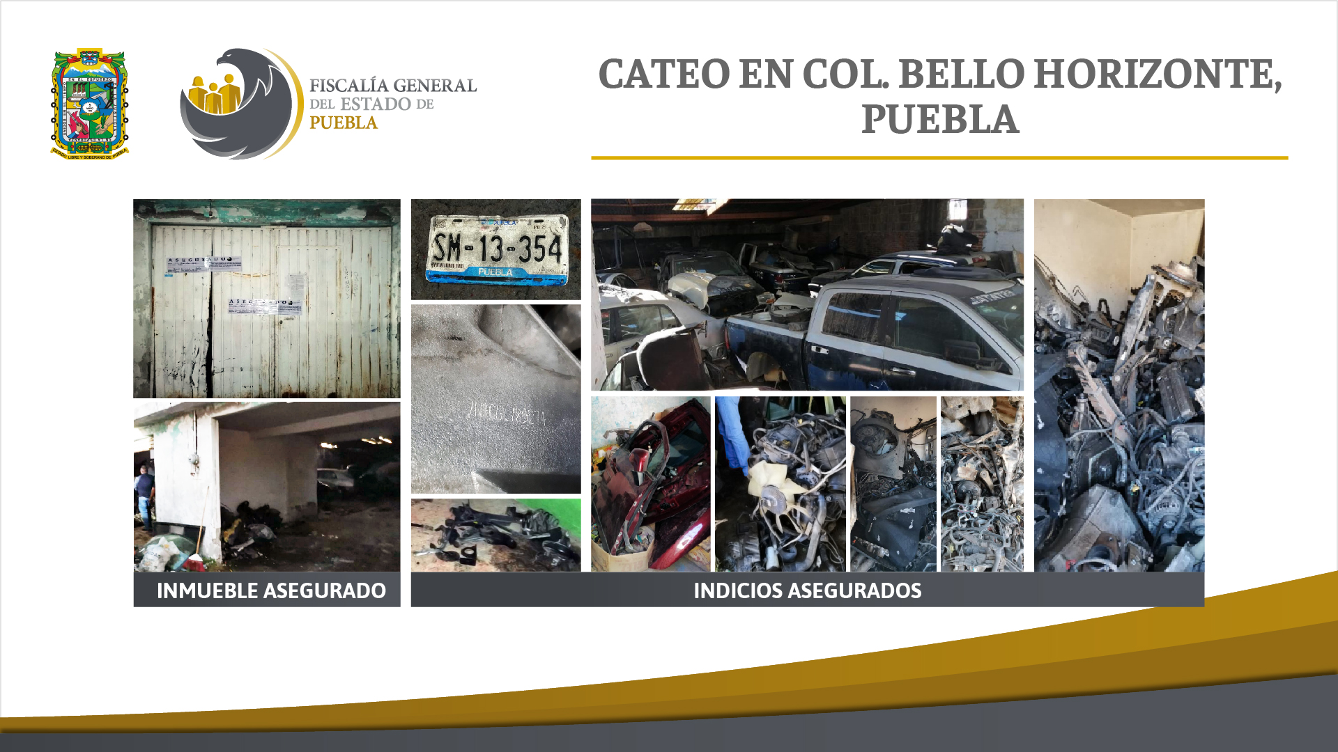 Foto: Cortesía Fiscalía cateó domicilio en Bello Horizonte con más de mil autopartes