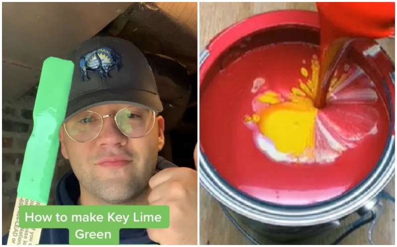 Foto: Cortesía Joven se vuelve viral en por sus videos mezclando pintura; lo despiden de su trabajo