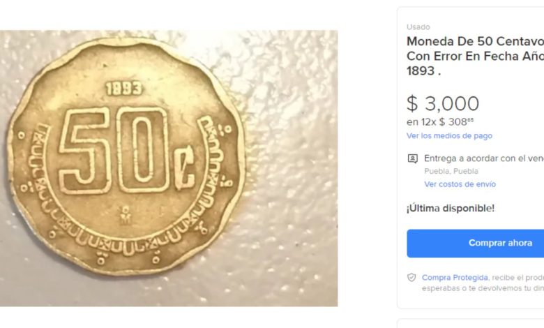 Foto: Cortesía ¡No las tires! Monedas de 50 centavos podrían venderse en más de 3 mil pesos