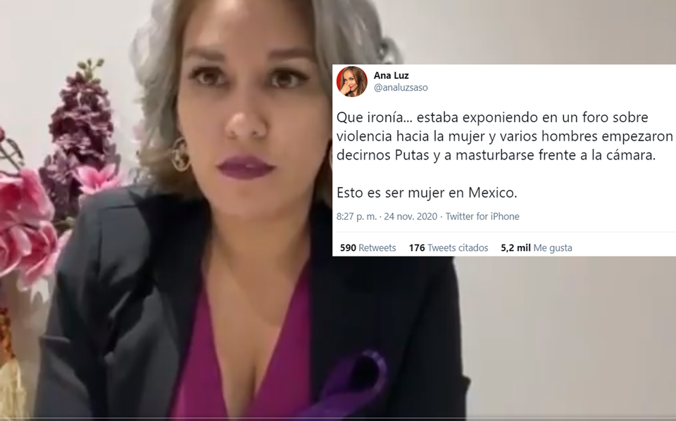 Foto: Cortesía Hombres se masturban en foro digital sobre violencia contra la mujer frente a las participantes