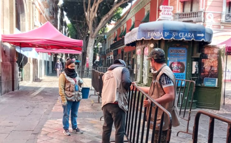 Foto: Cortesía Por Covid-19 ayuntamiento restringe el acceso a la calle 5 de mayo