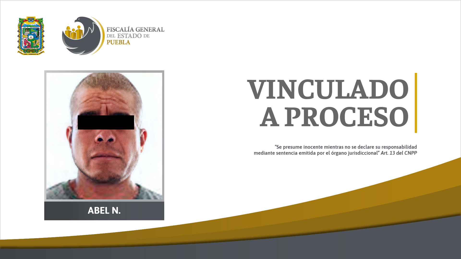 Foto: Cortesía FGE obtuvo prisión preventiva contra presunto homicida de Molcaxac