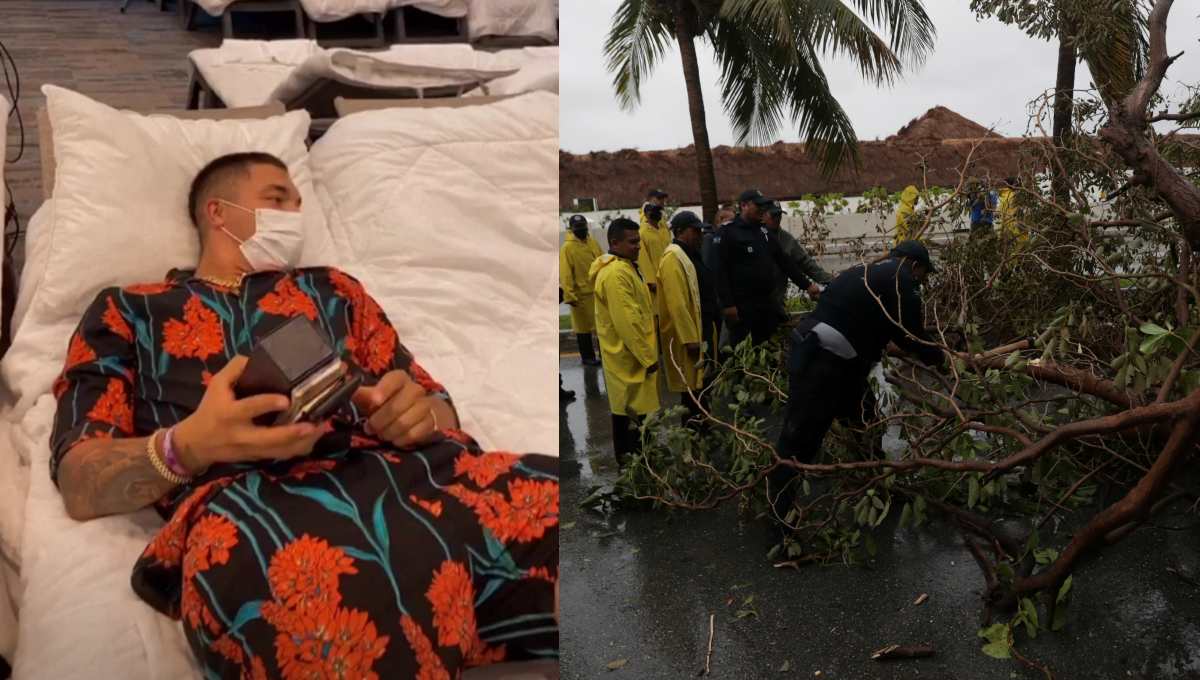 Foto: Cortesía Famosos que estaban en Cancún durante el paso de Delta