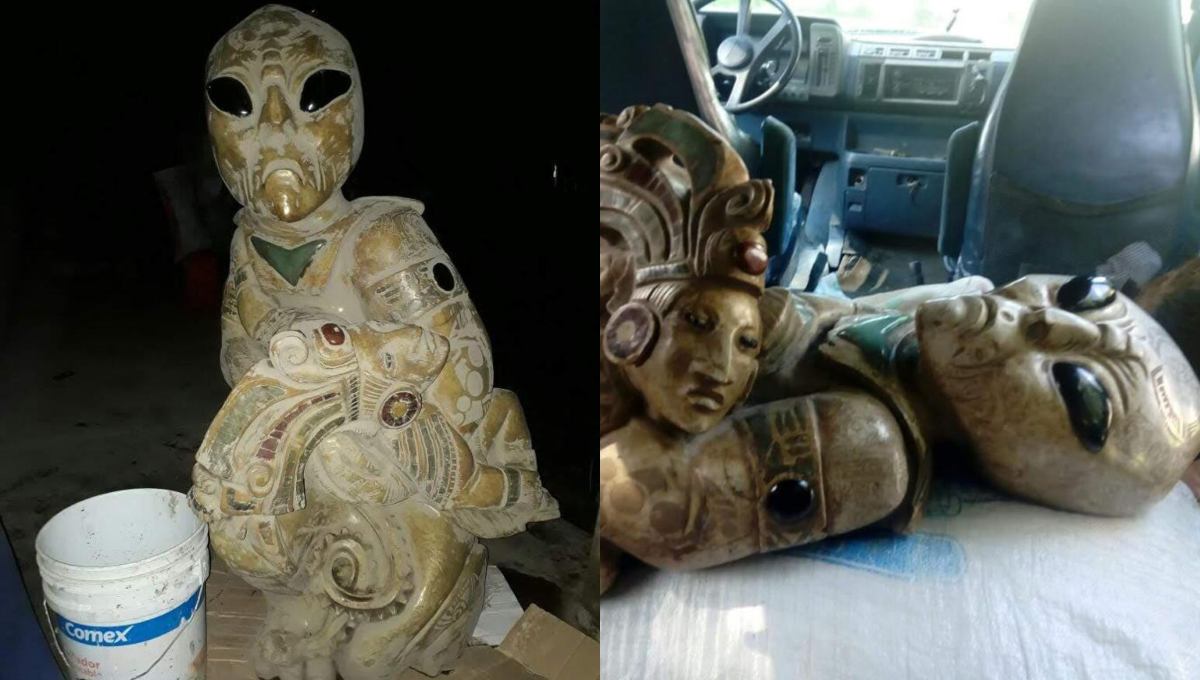 Foto: Cortesía ¿Es verdad que descubrieron figuras de alien en construcción de Tren Maya?