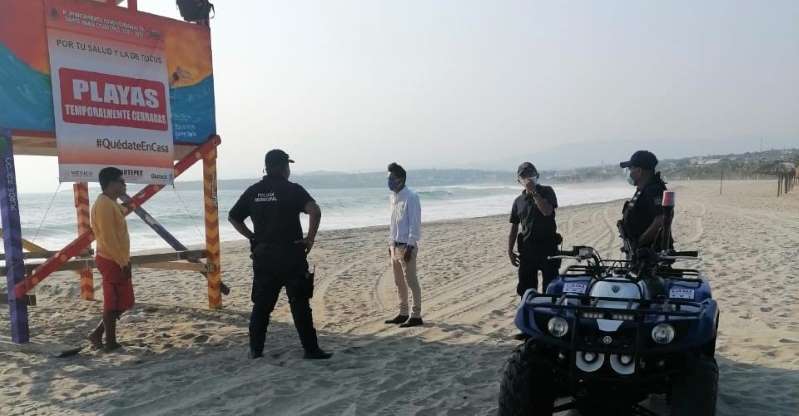 Foto: Cortesía Ley seca y cierre de playas en Puerto Escondido, Oaxaca, por repunte de casos COVID-19