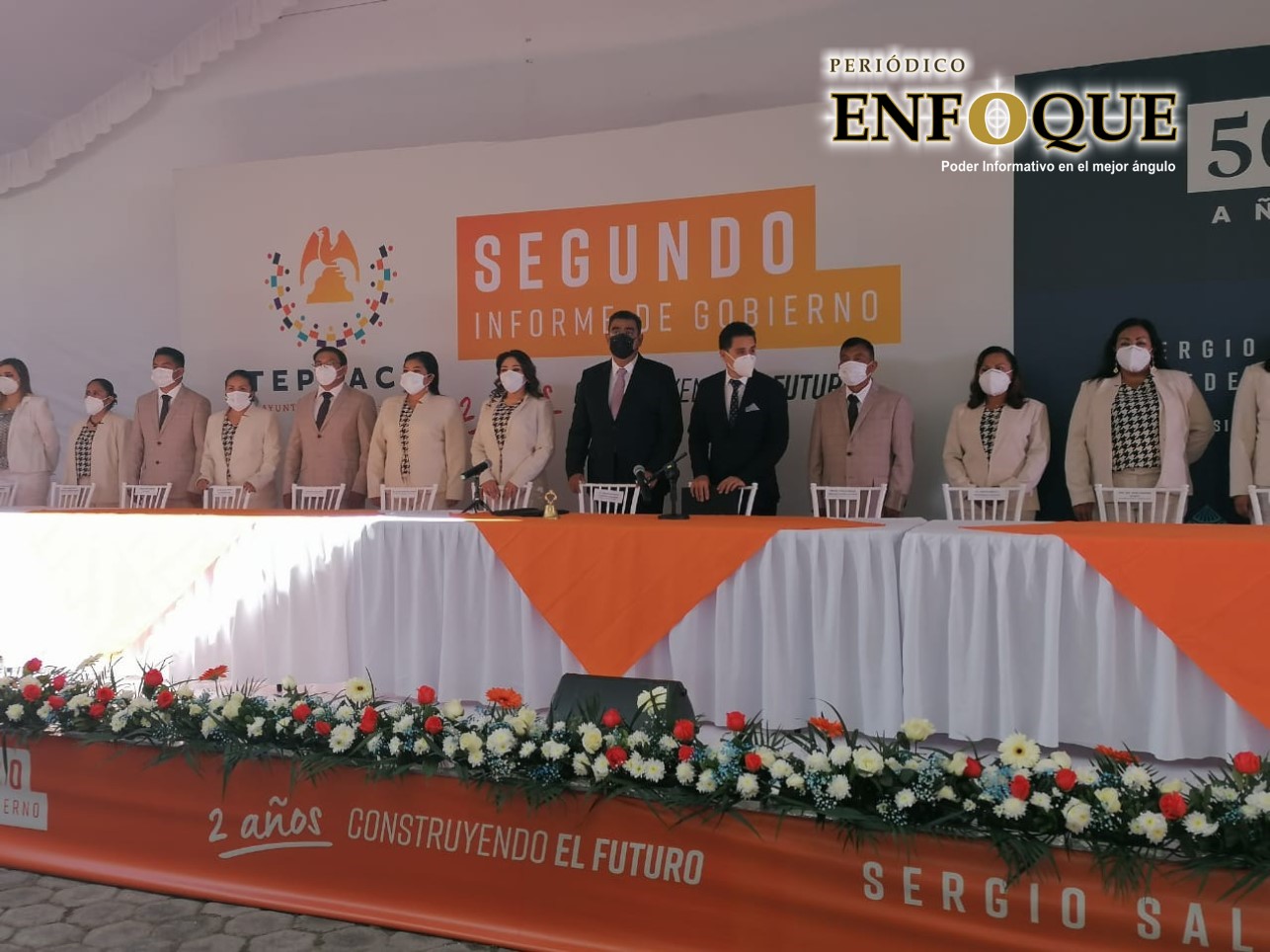 Sergio Céspedes rinde su segundo informe de labores; “En Tepeaca se están escribiendo las primeras páginas de los próximos 500 años": 