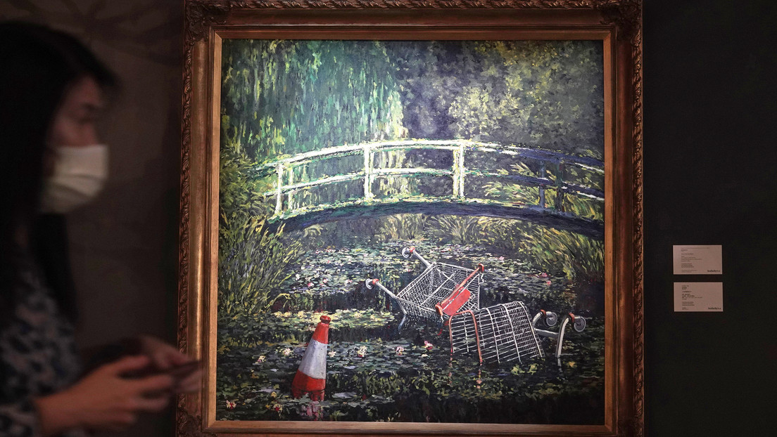 Foto: Cortesía 'Show me the Monet' de Banksy se subasta por casi 10 millones de dólares