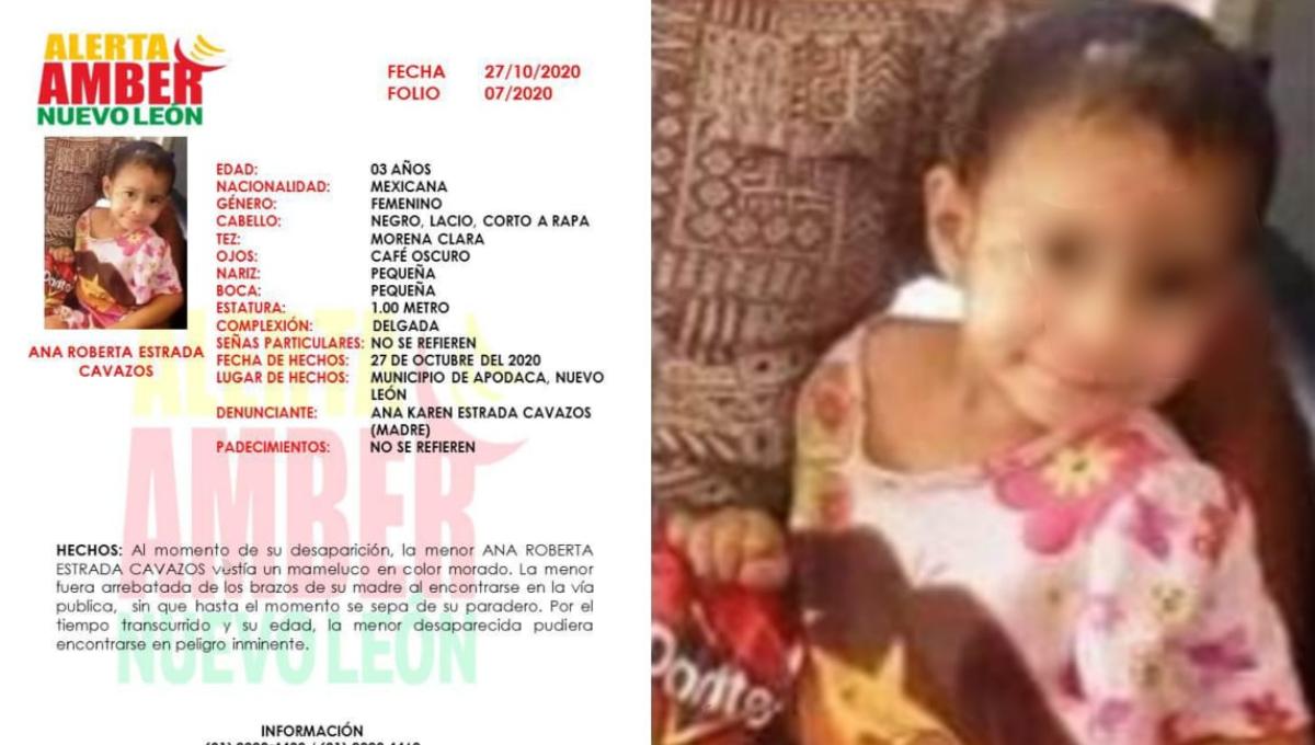 Foto: Cortesía Ana, de 3 años, fue hallada muerta en un río de Apodaca; sus padres son investigados