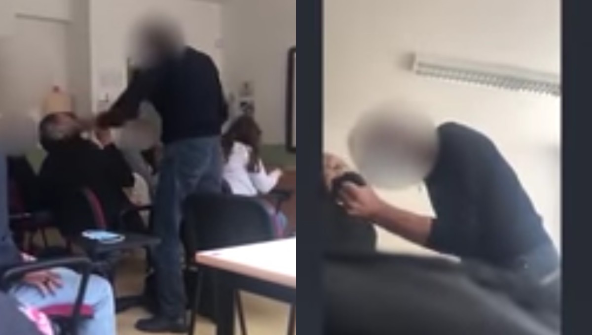 Foto: Cortesía Por negarse a usar cubreboca en el salón, profesor cachetea a su alumno (Video)