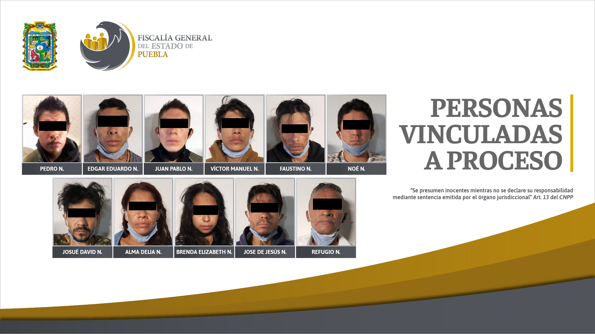 FGE detuvo a 11 personas con más de 100 dosis de droga en Popular Castillotla