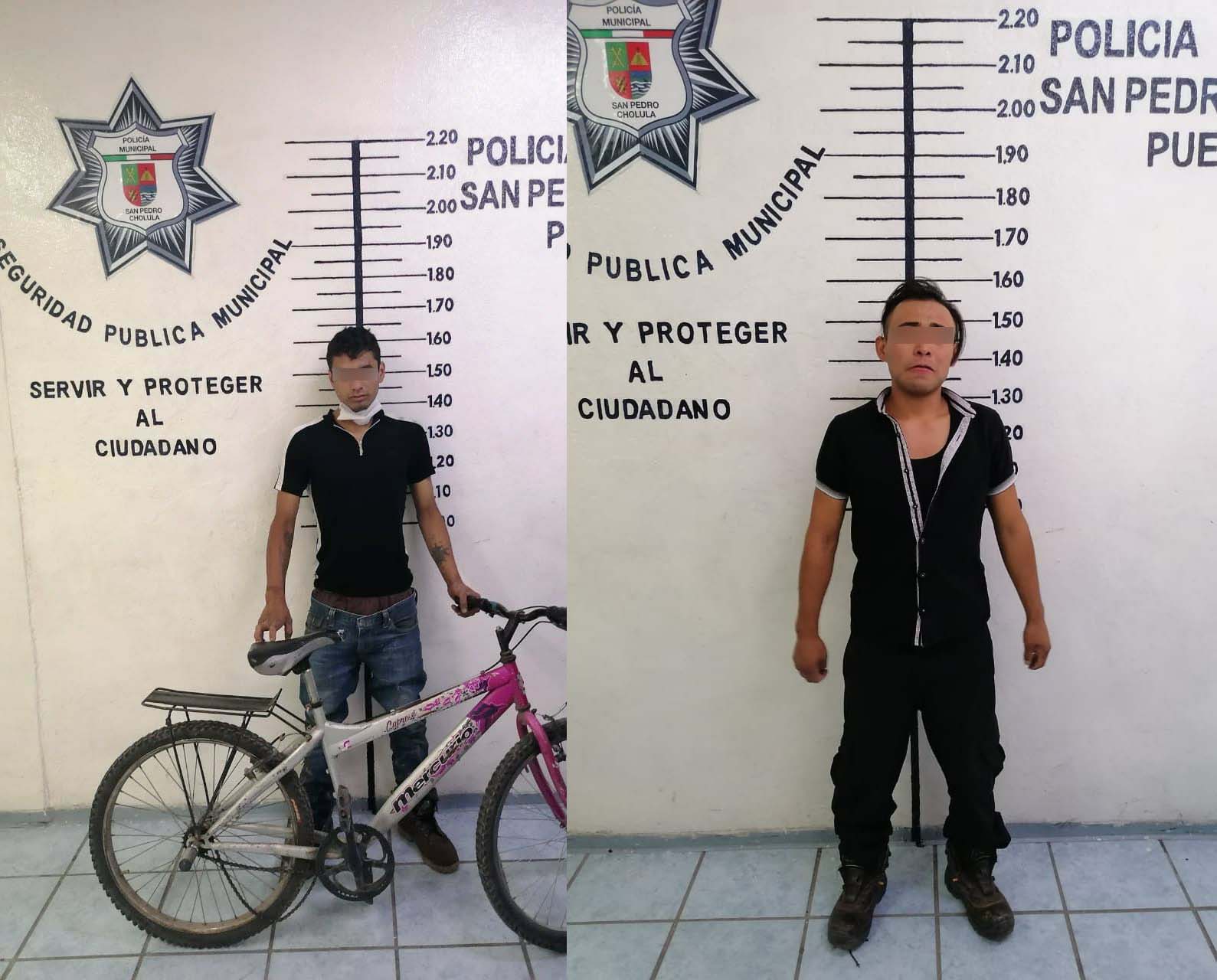 Foto: Cortesía Captura policía de San Pedro Cholula a dos hombres por presunto robo y lesiones