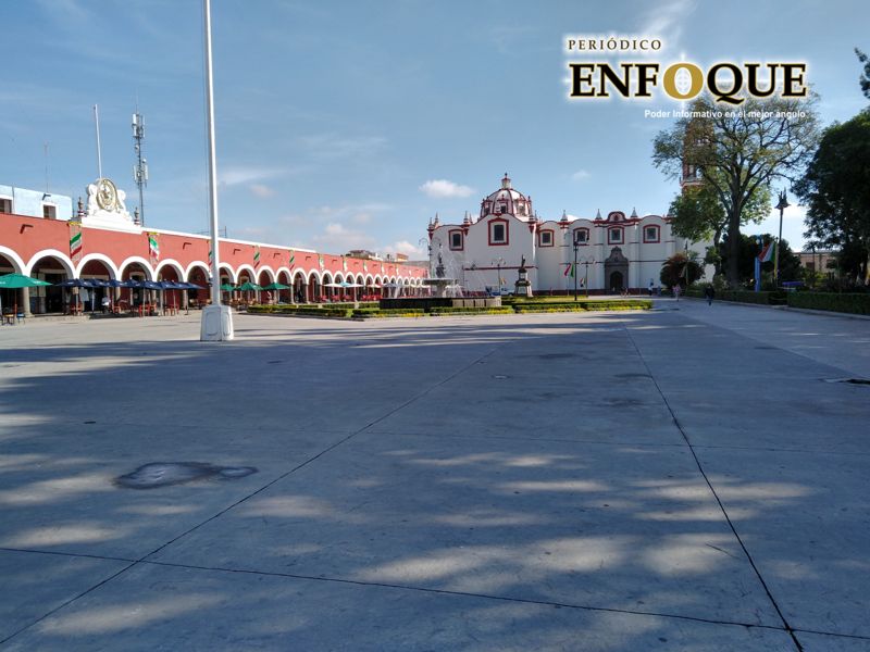 Foto: Omar Sánchez Sin trueque y sin peregrinos lució San Pedro Cholula este 8 de septiembre