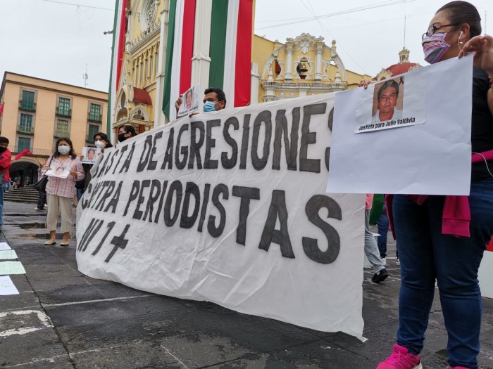 Foto: Cortesía Periodistas en Veracruz protestan por asesinato del reportero Julio Valdivia