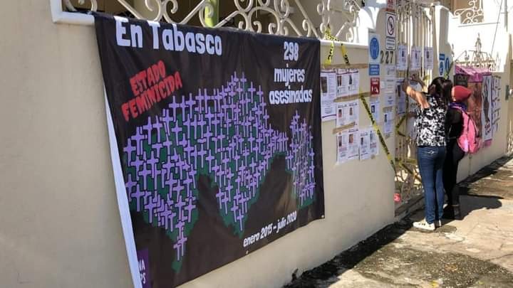 Foto: Cortesía Feministas de Tabasco 'clausuran' comisión de Derechos Humanos y estos son otros estados que se han unido