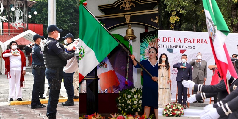 Foto: Cortesía Alcaldesas de San Andrés Cholula y Cuautlancingo dan Grito de Independencia a puerta cerrada