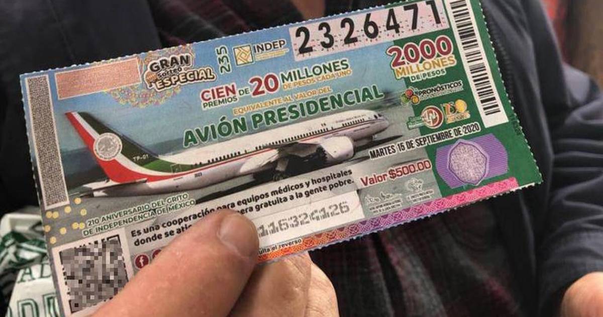Foto: Cortesía 'Rifa' del avión presidencial reúne más de 2,342 millones de pesos: Lotería Nacional