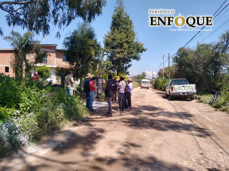 Foto: Omar Sánchez Frenan invasión de Coronango en calle de San Gabriel Ometoxtla