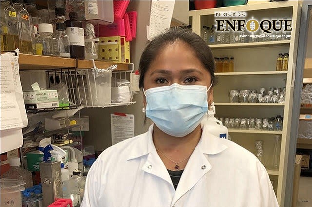 Foto: Cortesía Maricarmen Rojas, egresada de la BUAP colabora en investigación sobre Covid-19