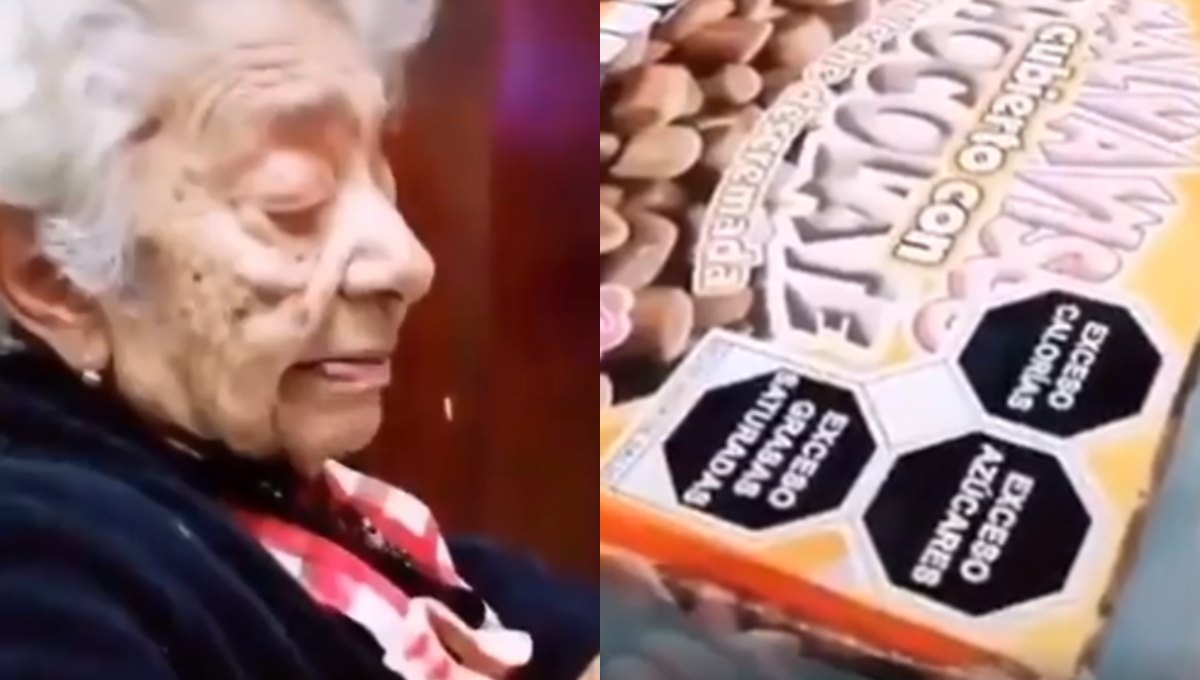 Foto: Cortesía ¿Te pasó lo mismo? Abuelita reacciona a nuevo etiquetado y es viral (Video)