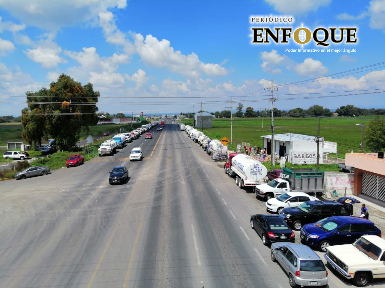 Foto: Cortesía Hartos de la inseguridad que se vive en Tecamachalco, piperos realizan paro de labores