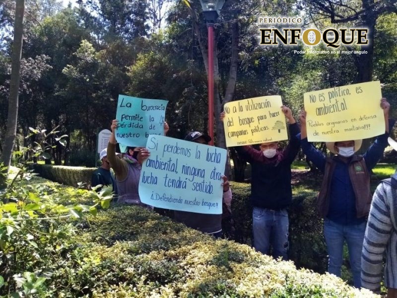 Se manifiestan para pedir ayuda contra el gusano descortezador 