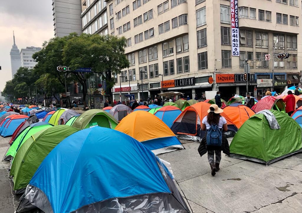 Foto: Cortesía Plantón de FRENA pone en riesgo subsistencia de pequeños negocios en Centro Histórico : empresarios