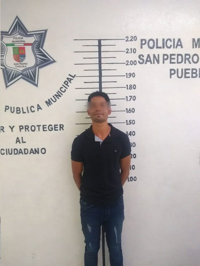 Foto: Cortesía Detienen policías de San Pedro Cholula a presunto ladrón del Museo de Sitio de la zona Arqueológica