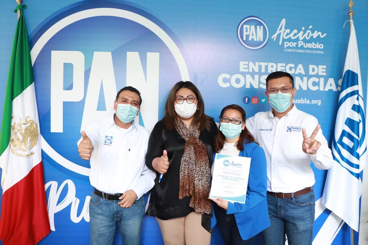 Por: Cortesía Genoveva Huerta afirma que en Acajete contiende un perfil fuerte para la Presidencia Municipal; Ma. Ángeles Morales