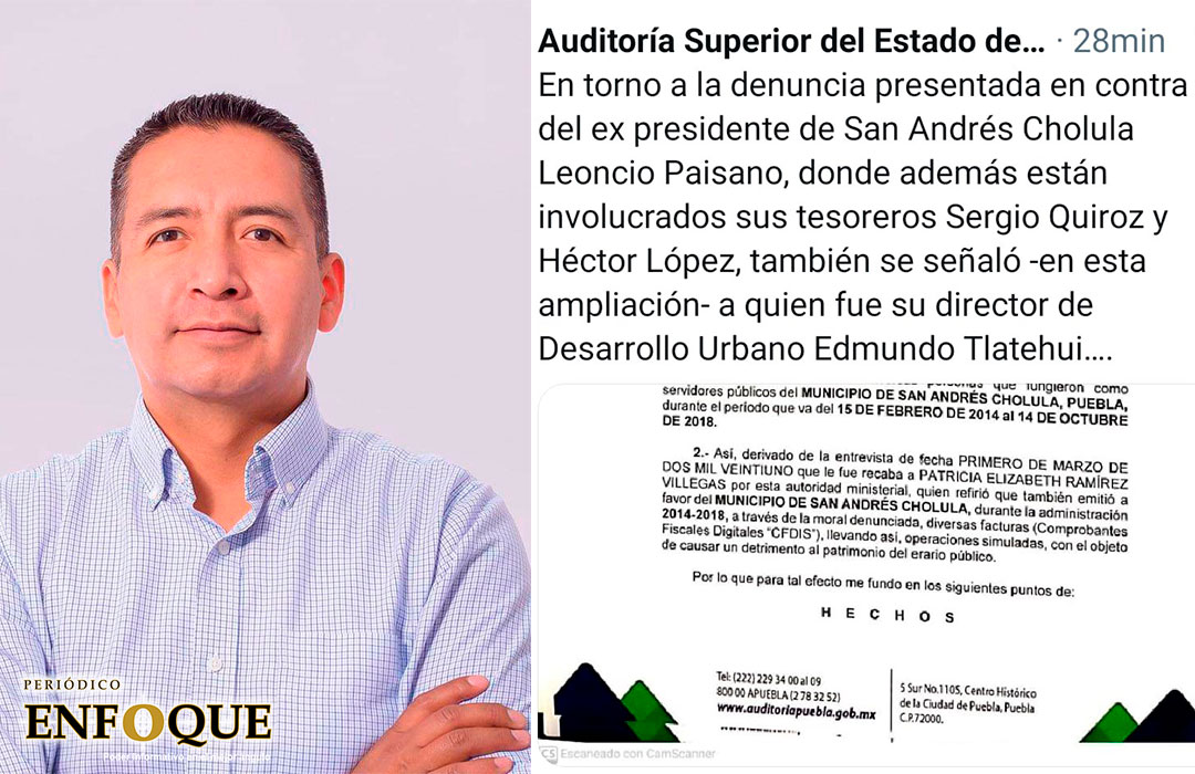 Por: Cortesía Denuncia la ASE a Edmundo Tlatehui, por supuestos malos manejos frente a Desarrollo Urbano en San Andrés
