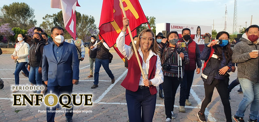 Por: Cortesía Lorena Cuéllar promete transformación en Tlaxcala: fin a la corrupción y mejoras en seguridad y salud