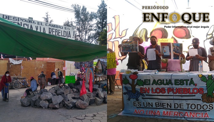 Foto: Omar Sánchez "Sino cierra planta de Bonafont seguirá el plantón": amagan vecinos de Juan C. Bonilla